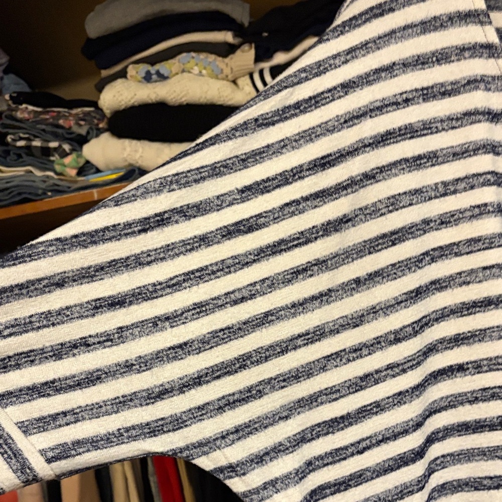 Market & Spruce Navy and White Striped Tunic - Picture 2 of 2